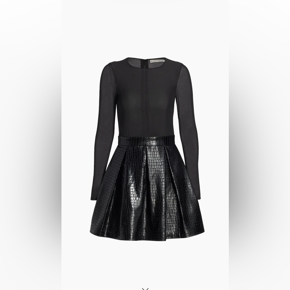 Chara Vegan Leather Party Dress